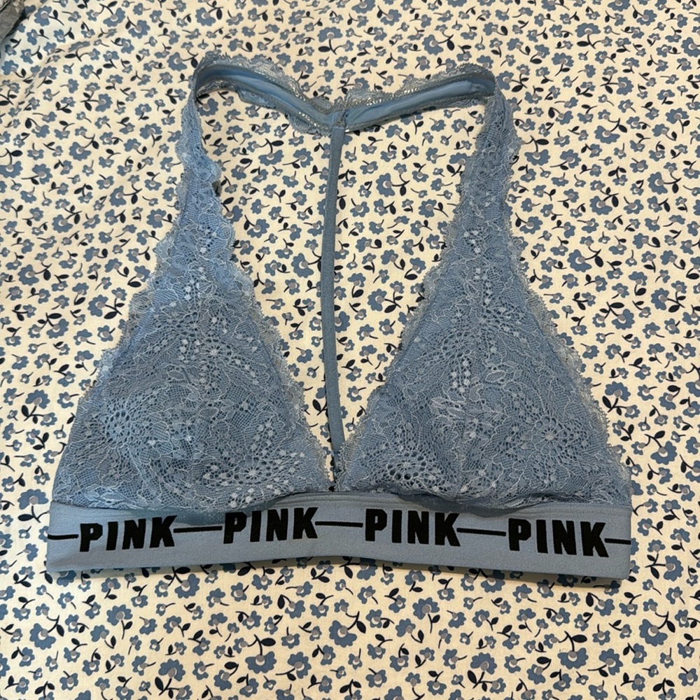 Pink Halter T-Back Bralette